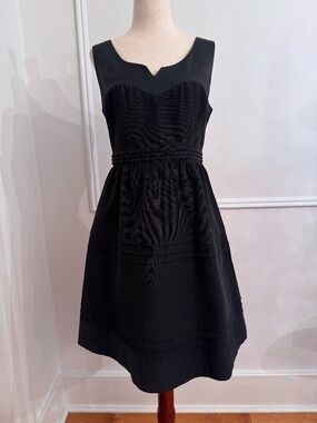 See by Chloé Black Sweetheart Scoop Cotton Fit Flare Dress NWT Sz 42 US 6
